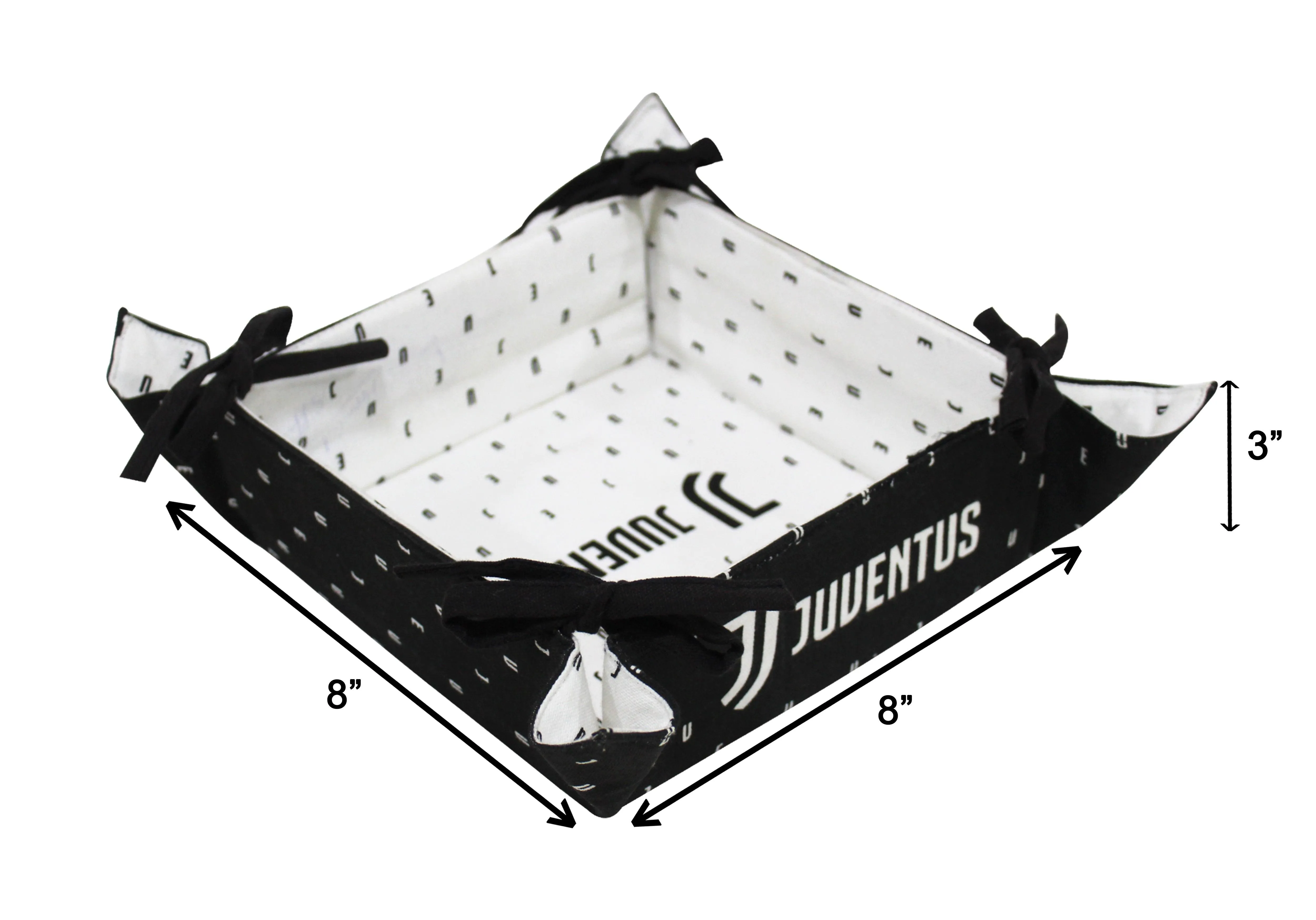 Cotton Solid Black Juventus Bread Basket Pack Of 1